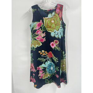 Kikisol Dress Sleeveless Tropical Floral Vacation Resort Sz M NWT